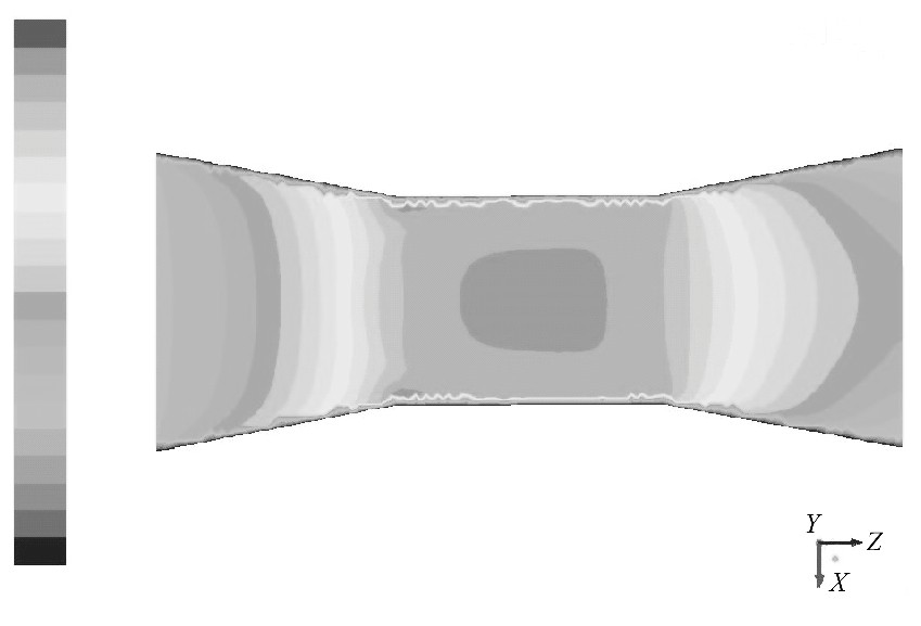 圖6 入口速度為5.0m/s的速度云圖Figure 6 Contour of 5.0m/s inlet velocity